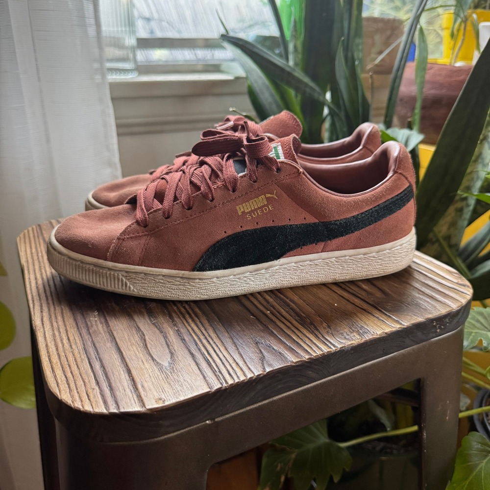 Puma Suede Classic Mens Terracotta Brick‎ Red Black Sneakers Size 9